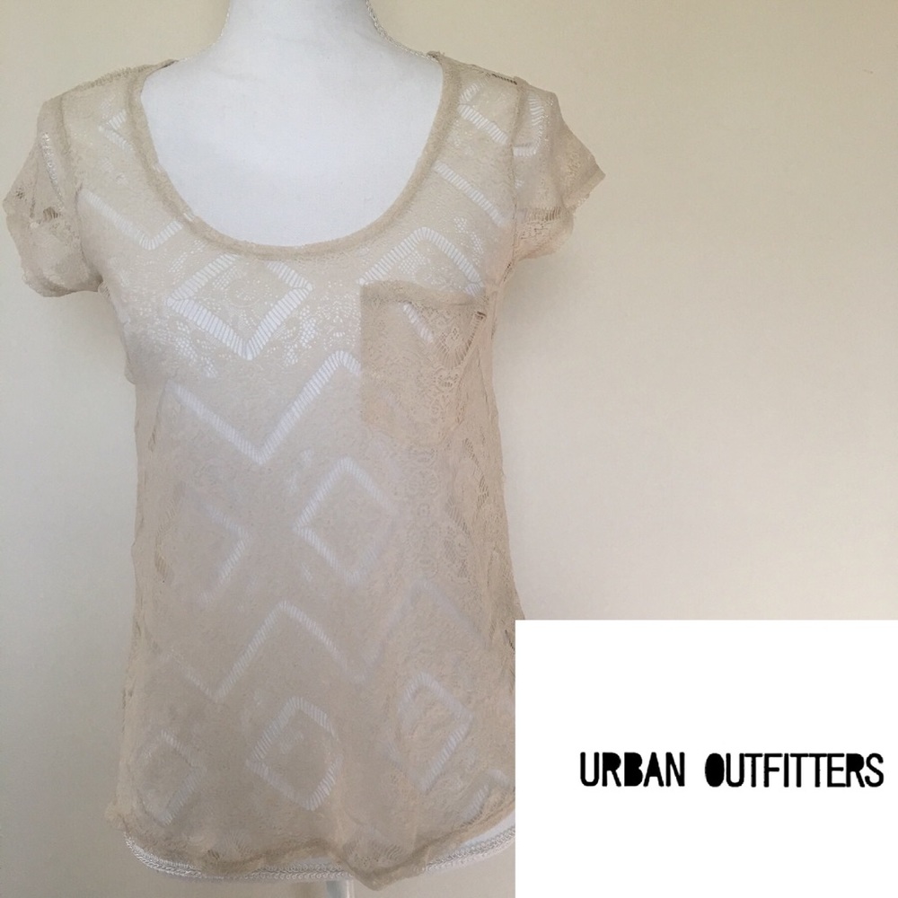 Kimchi Blue Beige Lace Tee